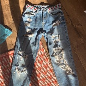 Ripped jeans straight leg